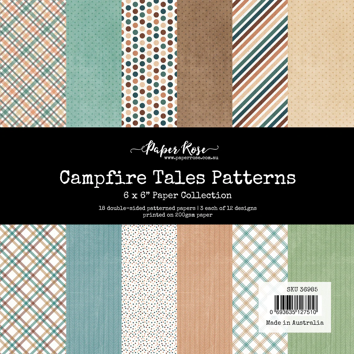 Paper Rose - Campfire Tales - 6x6 Patterns Paper Pack