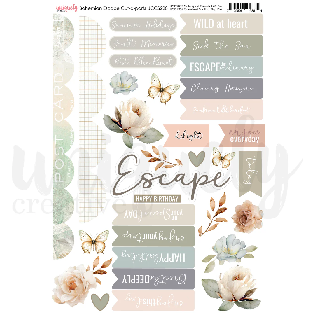 Uniquely Creative - Bohemian Escape - Cut-A-Part