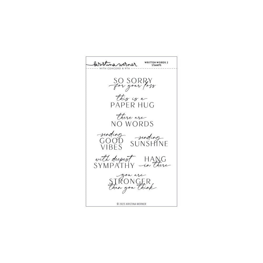 Concord & 9th - Written Words 2 Stamp Set by Kristina Werner