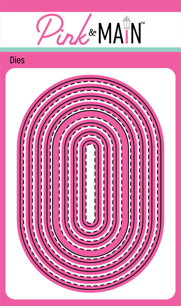 Pink & Main - Stitched Oblong Oval Die Set