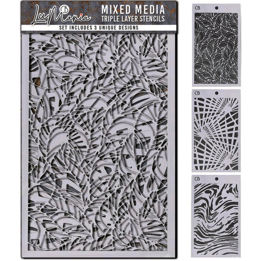 Ciao Bella - LuMania - Mixed Media Triple Layer Stencils - Set#2