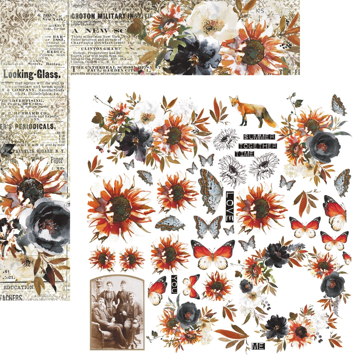 13Arts - End of Summer - 12x12 Paper Pack