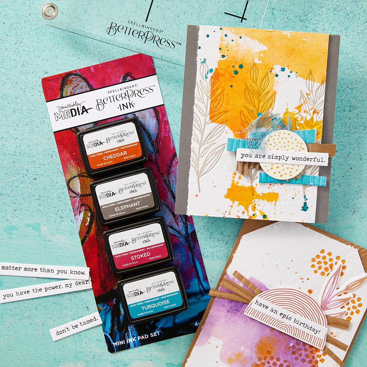 Spellbinders - BetterPress Re-inker - Stoked by Dina Wakley