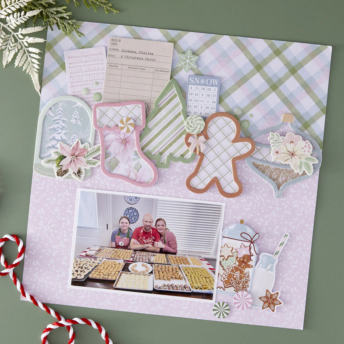 Rosie's Studio - Peppermint Twist - Chipboard Frames & Corners