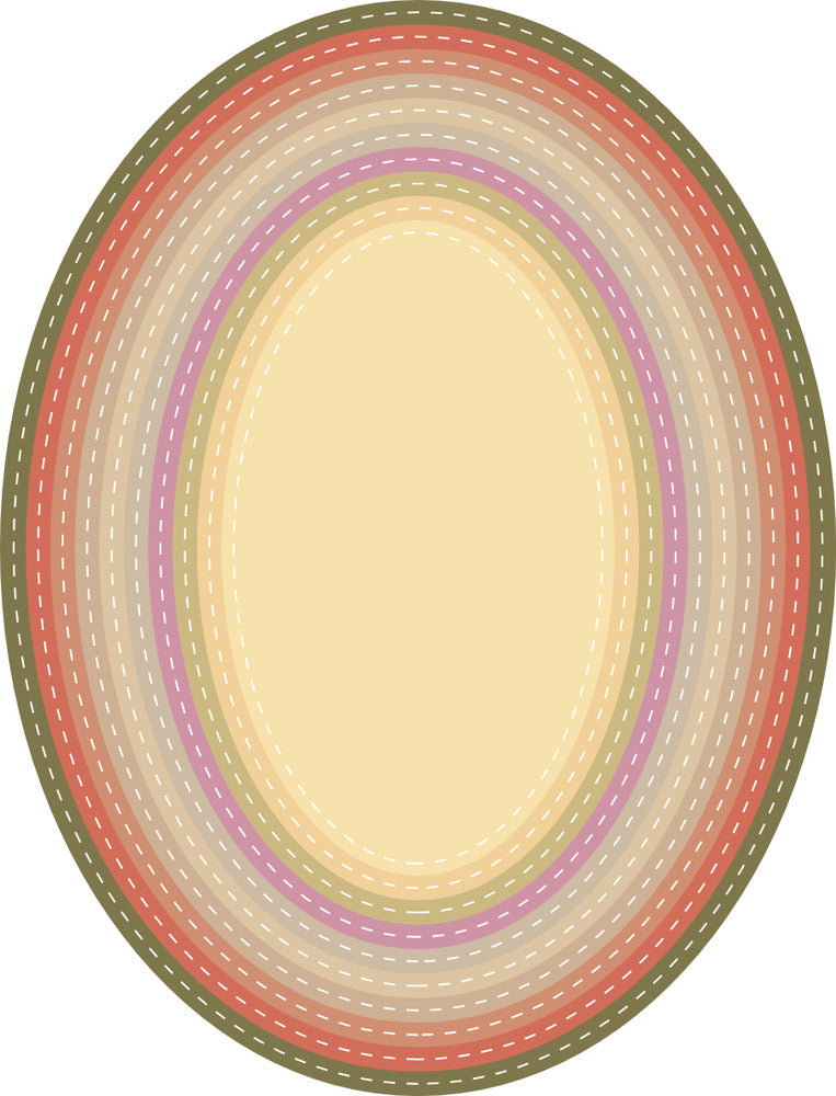 Prism Studio - Nesting Stitched Ovals Die Set
