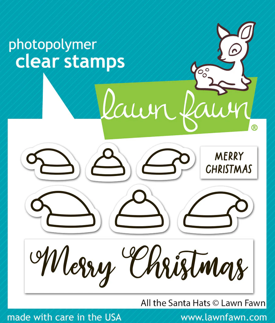 Lawn Fawn - All the Santa Hats Stamp, Die and Stencil Bundle