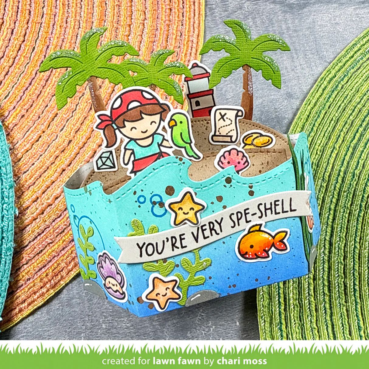Lawn Fawn - Platform Pop-up Wave Wrap Around Die Set