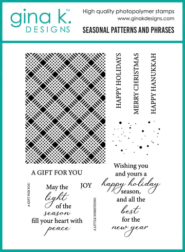 Gina K. - Seasonal Patterns and Phrases Stamp Set