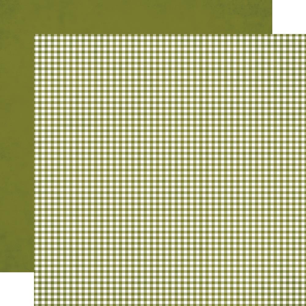 Simple Stories - Simple Vintage Autumn Breeze - Basic Cardstock - Juniper Gingham