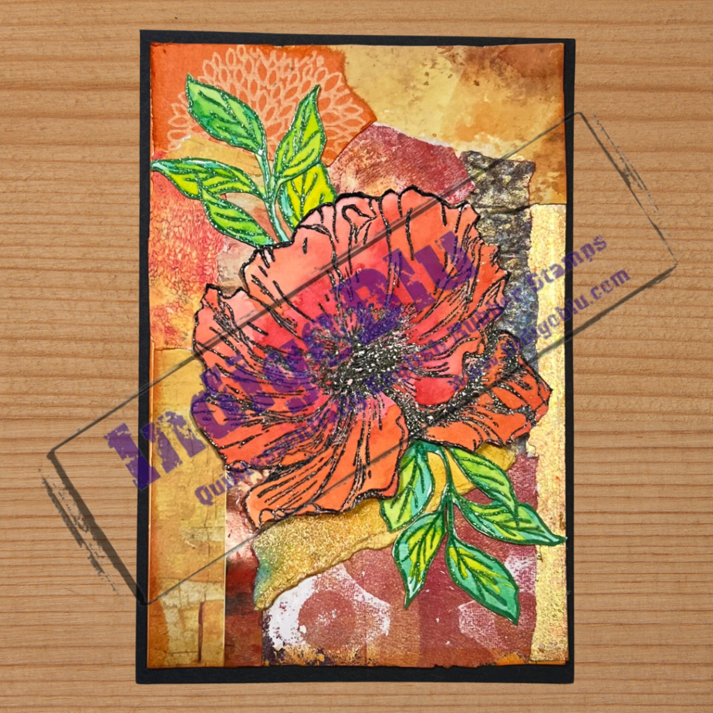 IndigoBlu - Anemone and Script Stamp Set
