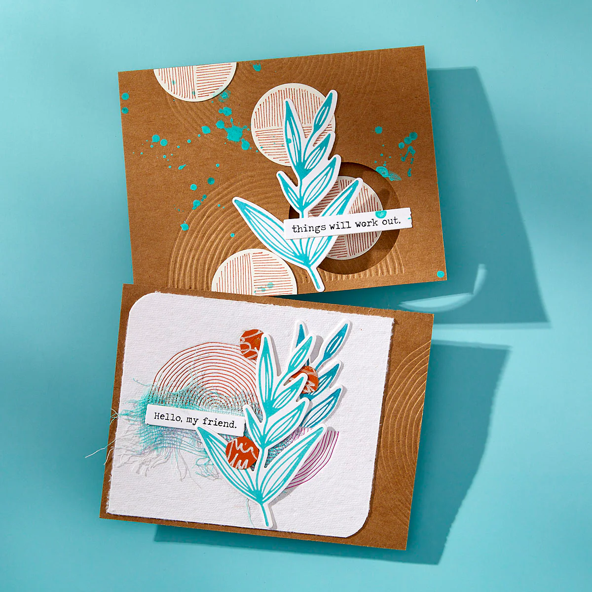 Spellbinders - BetterPress - Lined Circles Embossing Folder by Dina Wakley