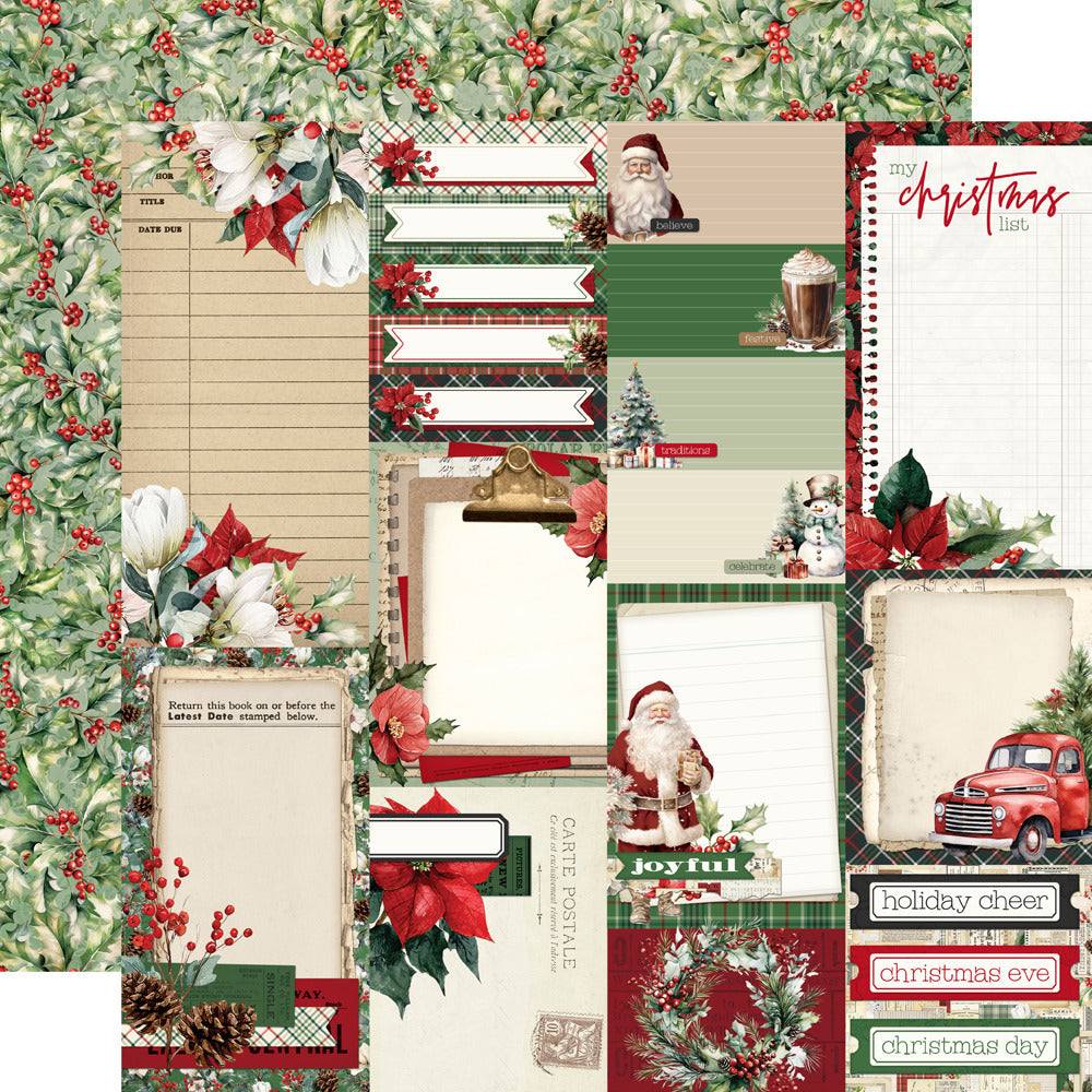 Simple Stories - Simple Vintage Old-Fashioned Christmas - Cardstock: Journal Elements