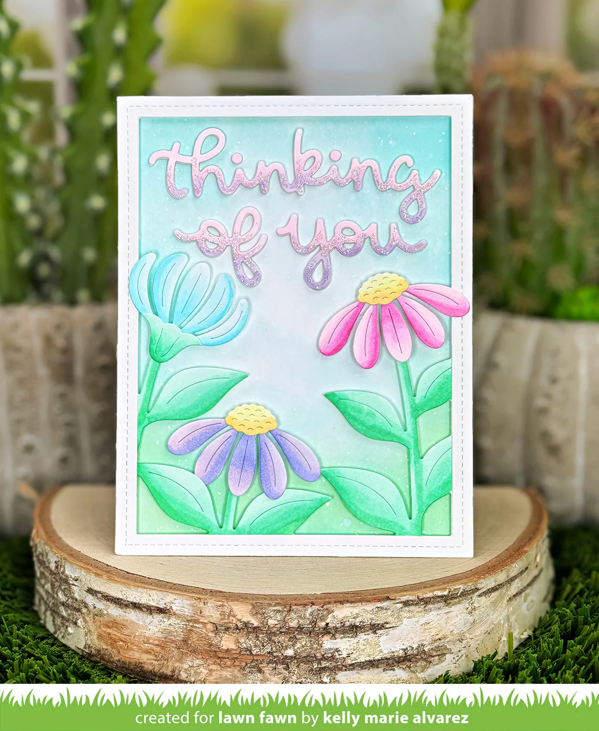 Lawn Fawn - Big Blossom Backdrop: Portrait Die Set