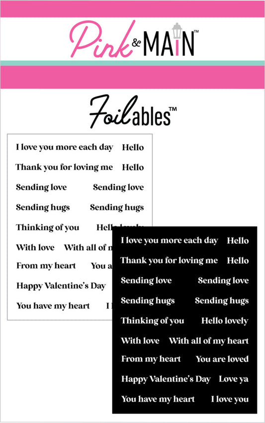 Pink & Main - Foilables - Loving Sentiments Foilables Panels
