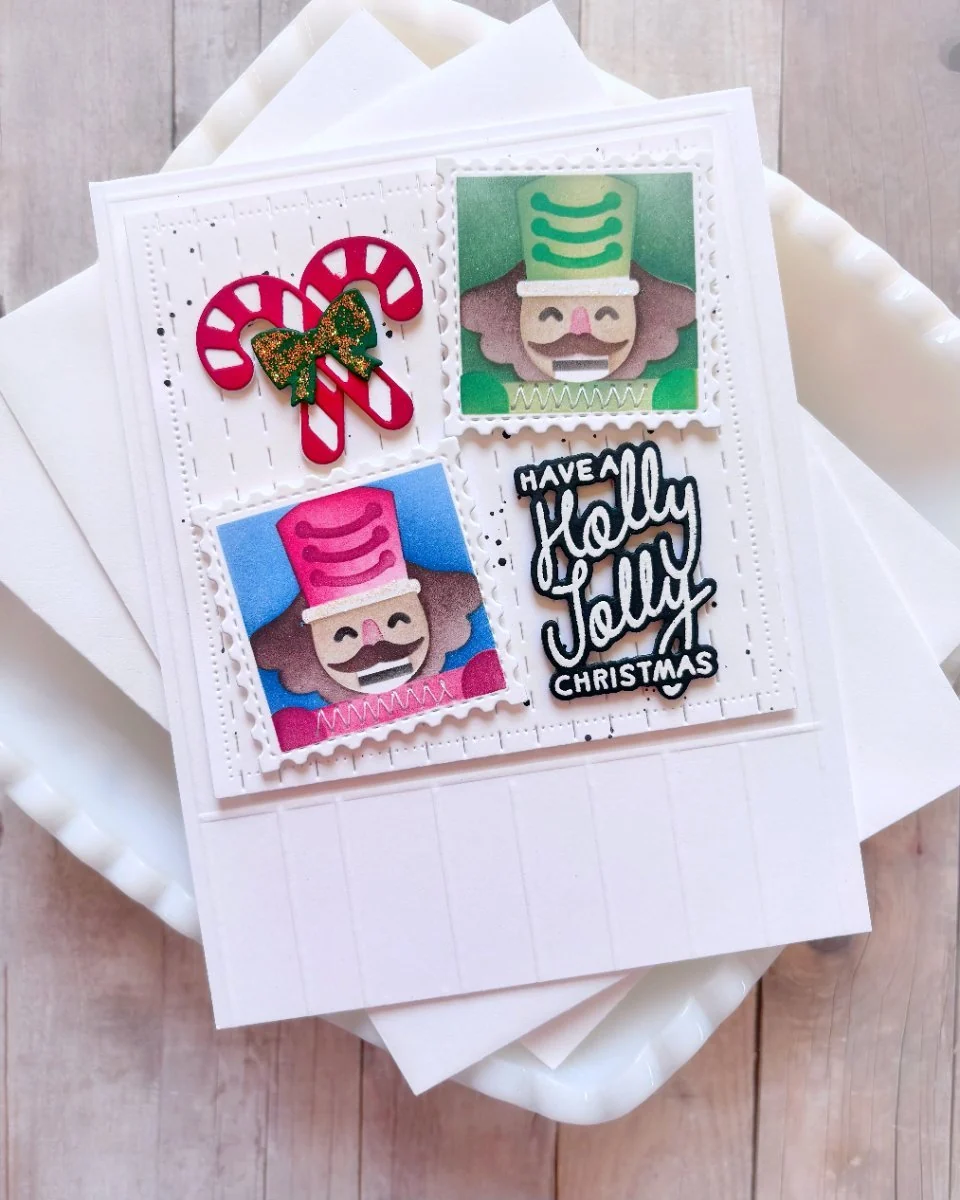 Waffle Flower - Square Postage - Nutcracker Stencil