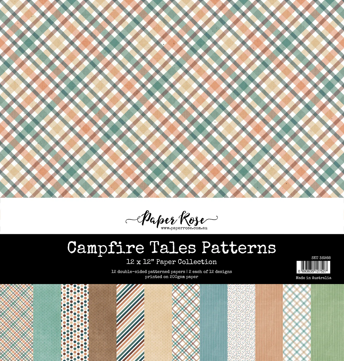 Paper Rose - Campfire Tales - 12x12 Patterns Paper Pack