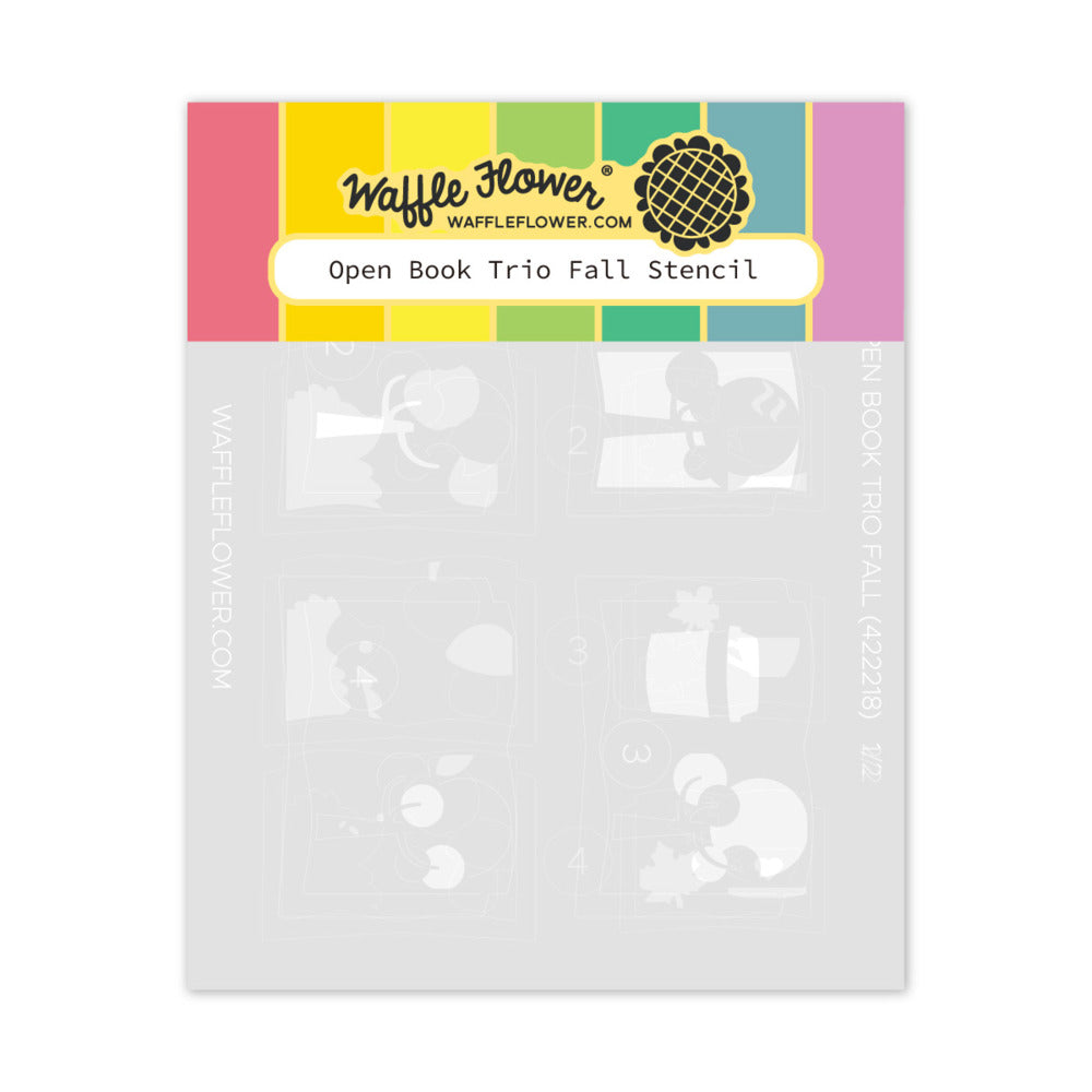 Waffle Flower - Open Book Trio - Fall Stencil
