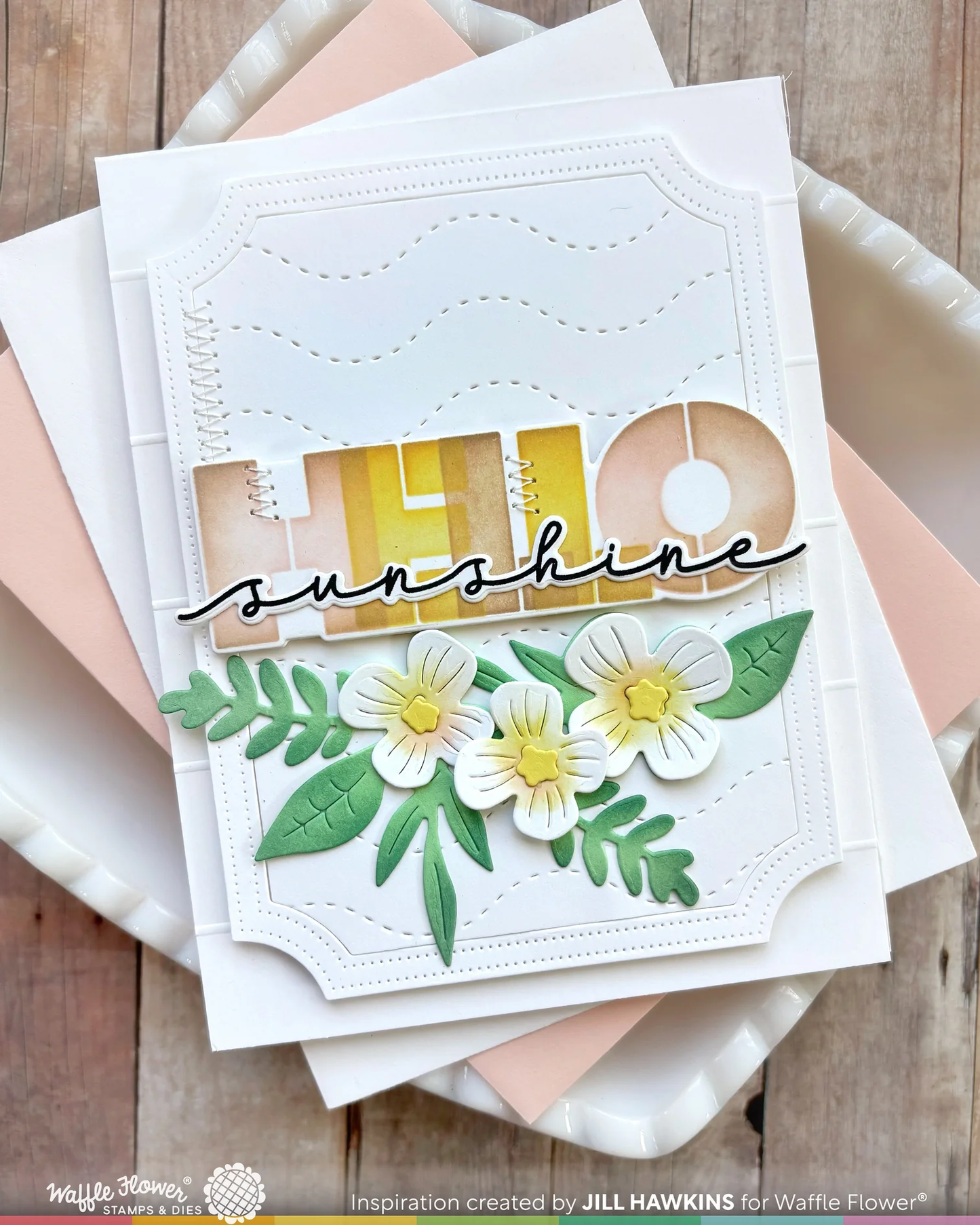 Waffle Flower - Overlapping Hello Additions Stamp Set