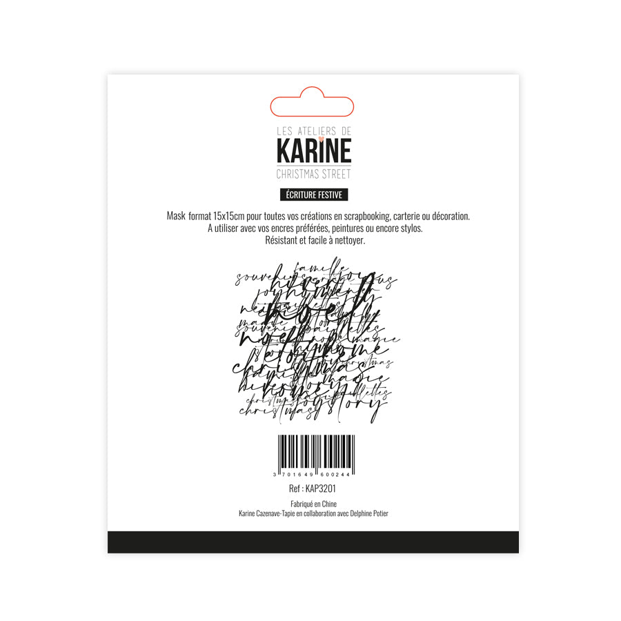 Les Ateliers de Karine - Christmas Street - Ecriture Festive Stencil