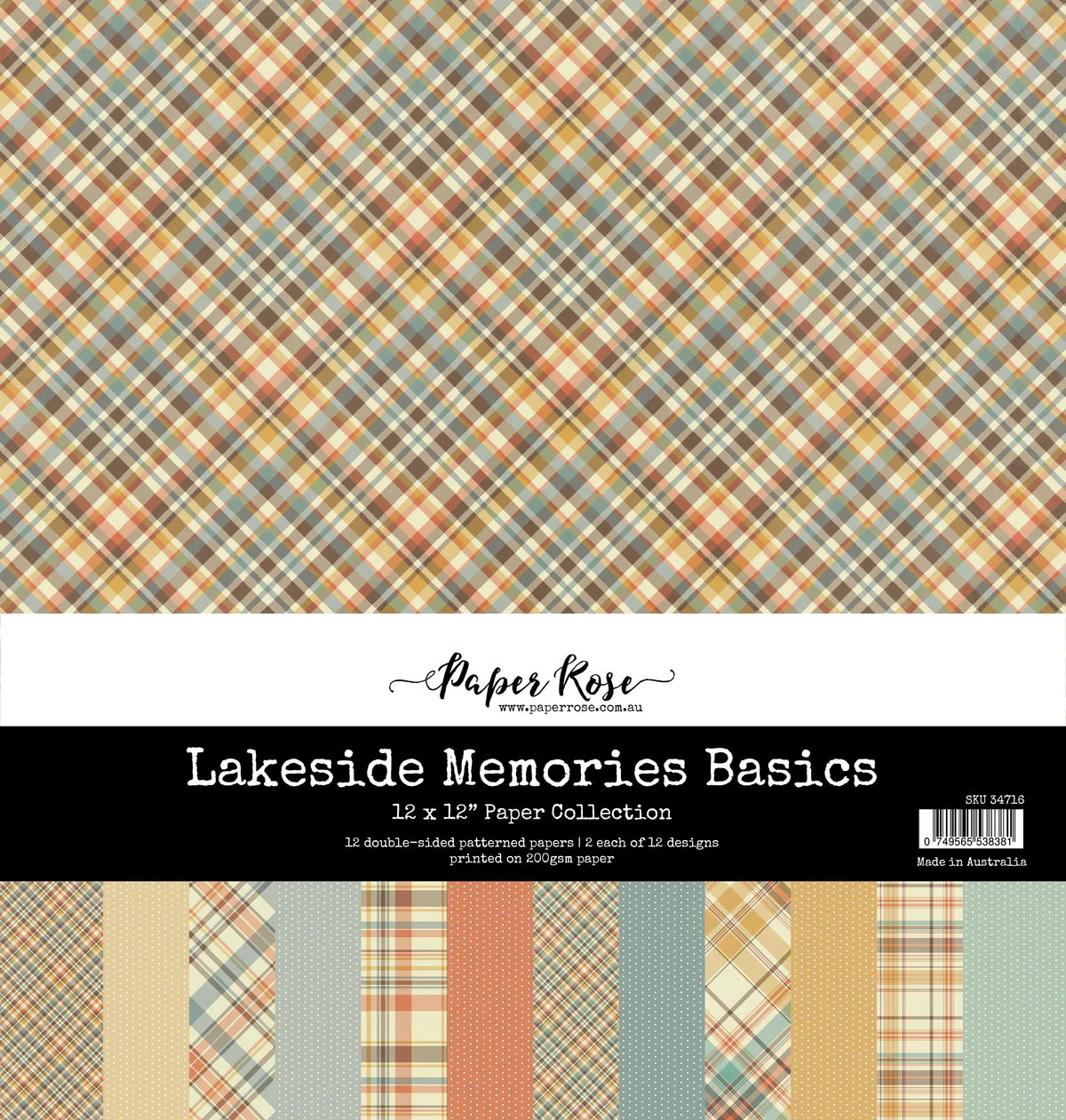 Paper Rose - Lakeside Memories - 12x12 Basics Paper Collection