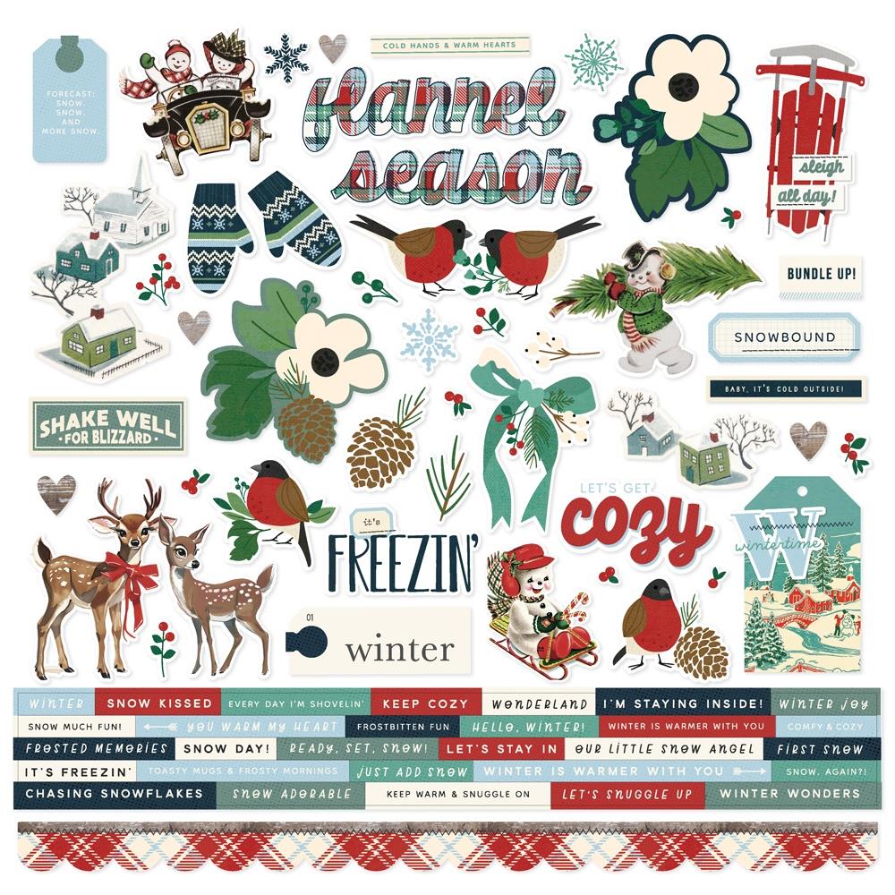 Simple Stories - Simple Vintage Flannel Season - Sticker Sheet