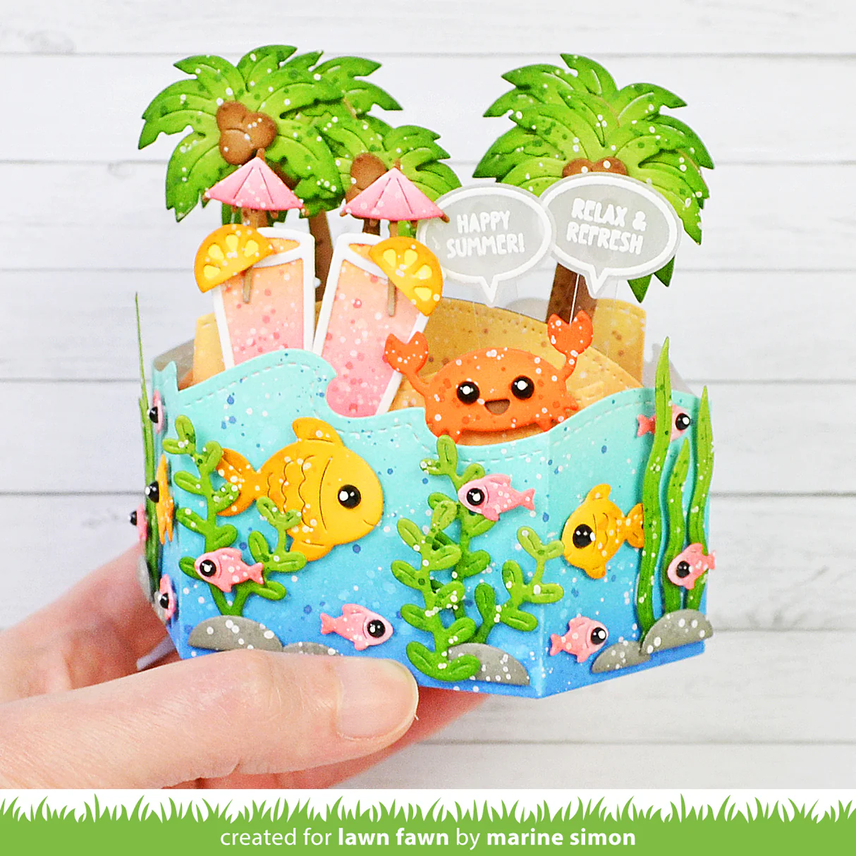 Lawn Fawn - Platform Pop-up Wave Wrap Around Die Set