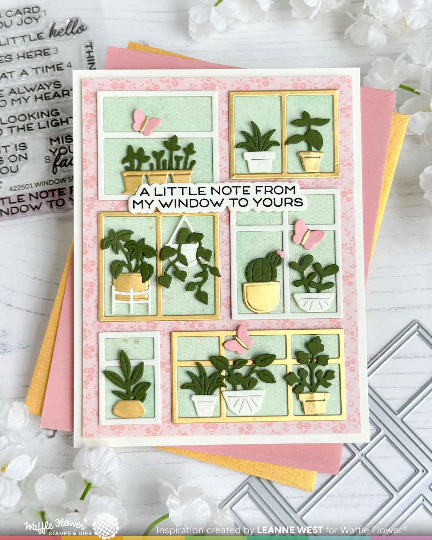 Waffle Flower - Postage Collage - Window Sentiments Stamp & Die Bundle