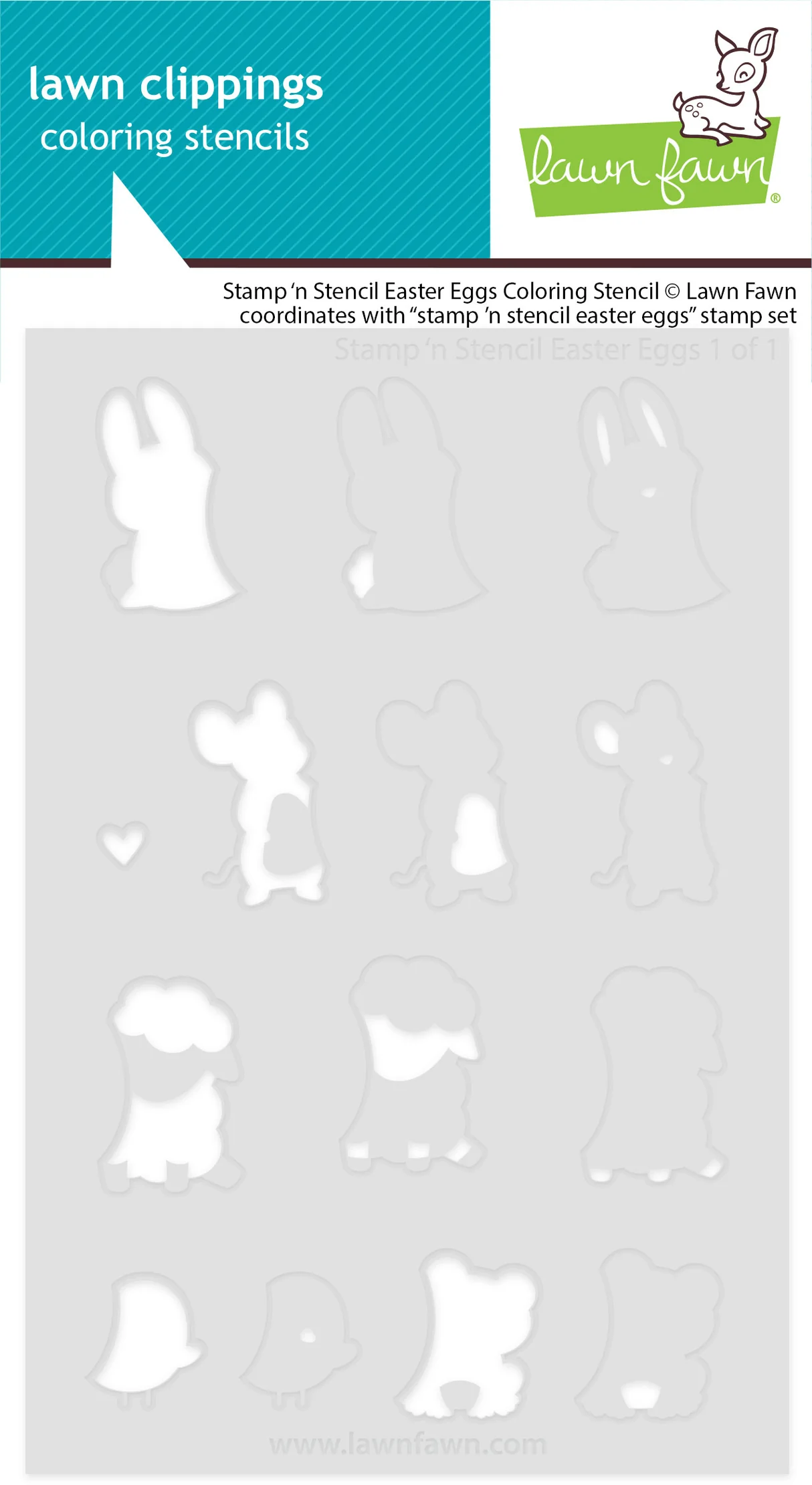 Lawn Fawn - Stamp 'n Stencil Easter Eggs Stamp, Die & Stencil Bundle