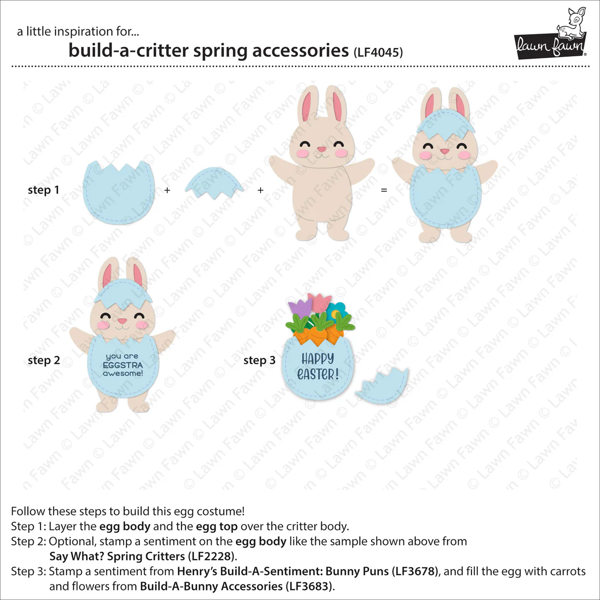 Lawn Fawn - Build-a-Critter Spring Accessories Die Set