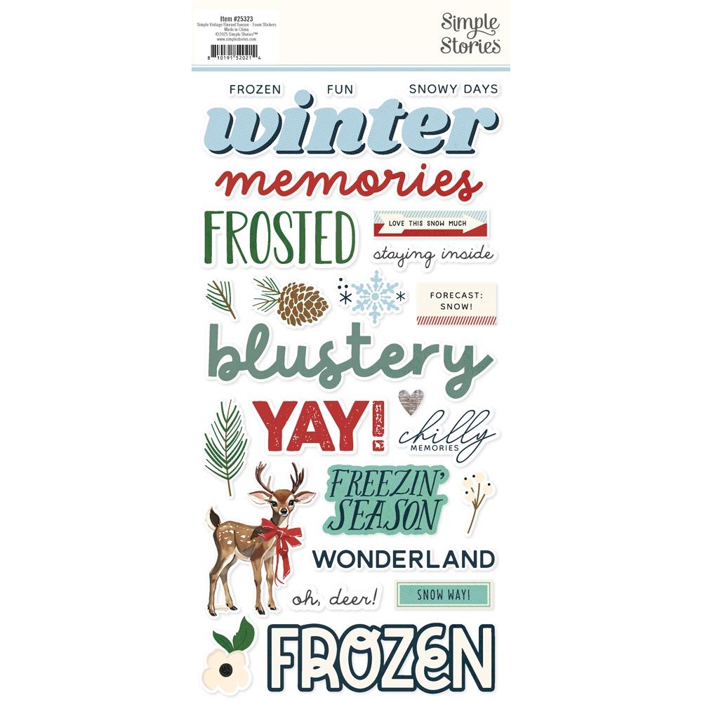 Simple Stories - Simple Vintage Flannel Season - Foam Stickers
