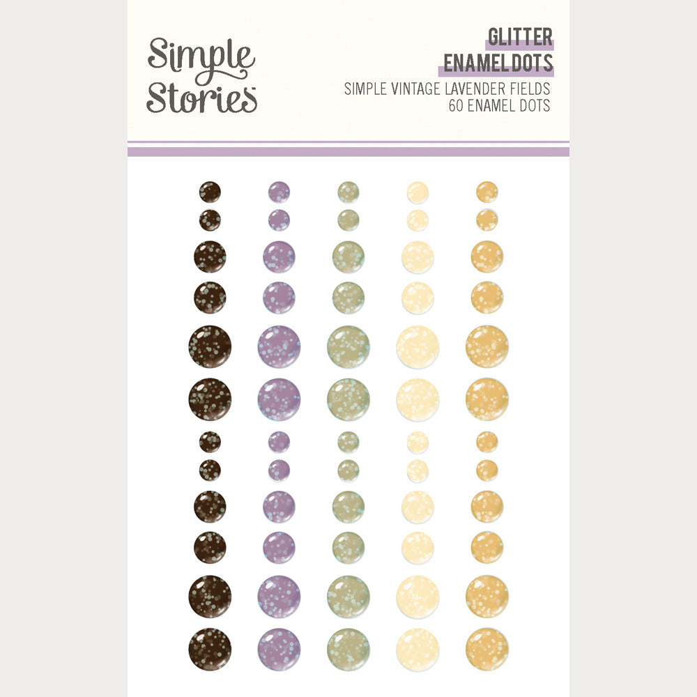 Simple Stories - Simple Vintage Lavender Fields - Glitter Enamel Dots