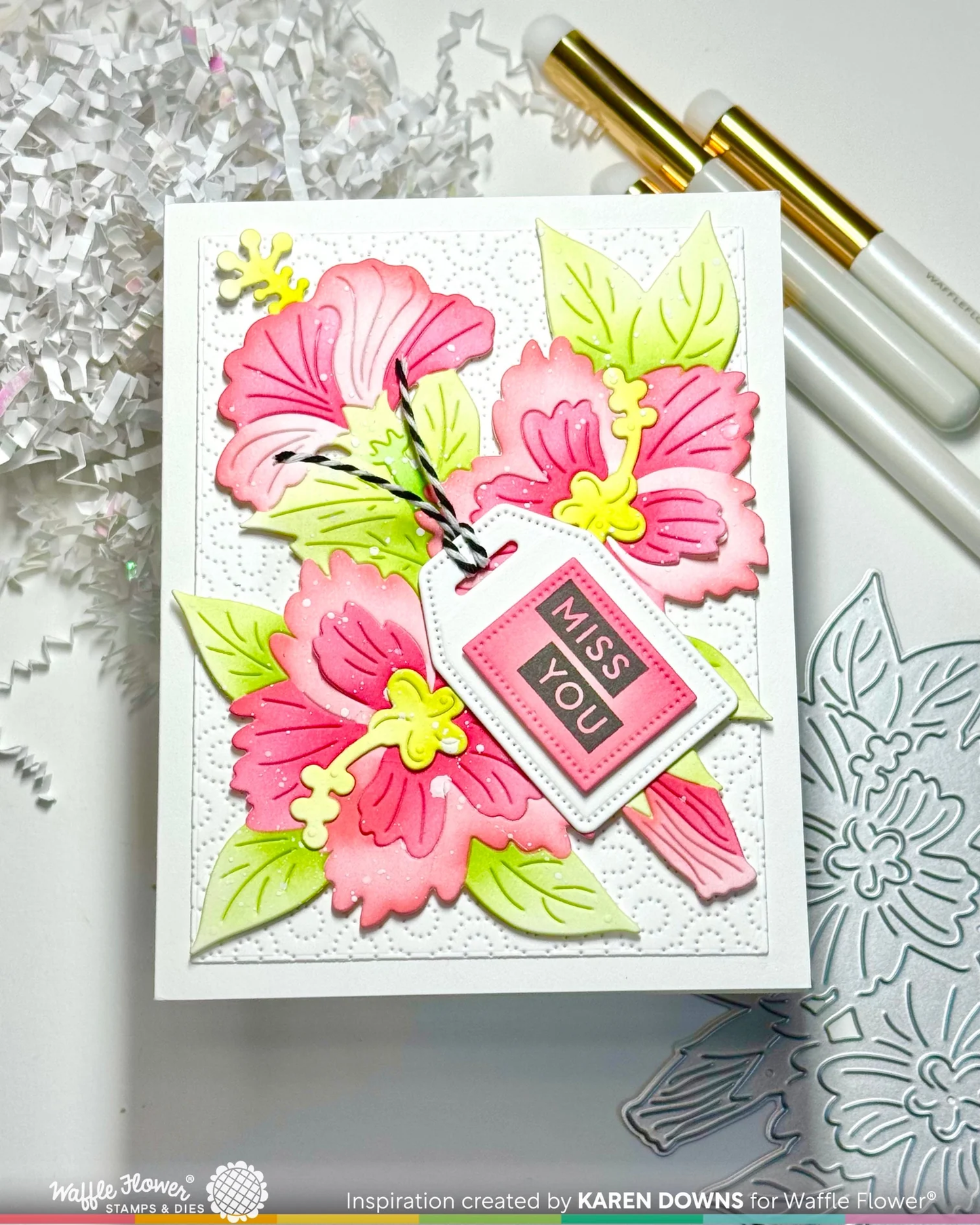 Waffle Flower - Nesting Piercing Tags Die-n-Stencil Set