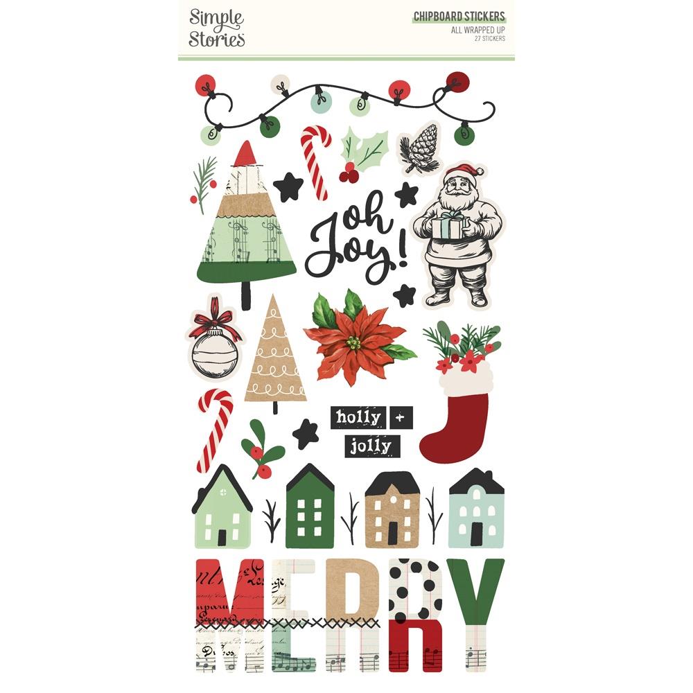 Simple Stories - All Wrapped Up - Chipboard Stickers