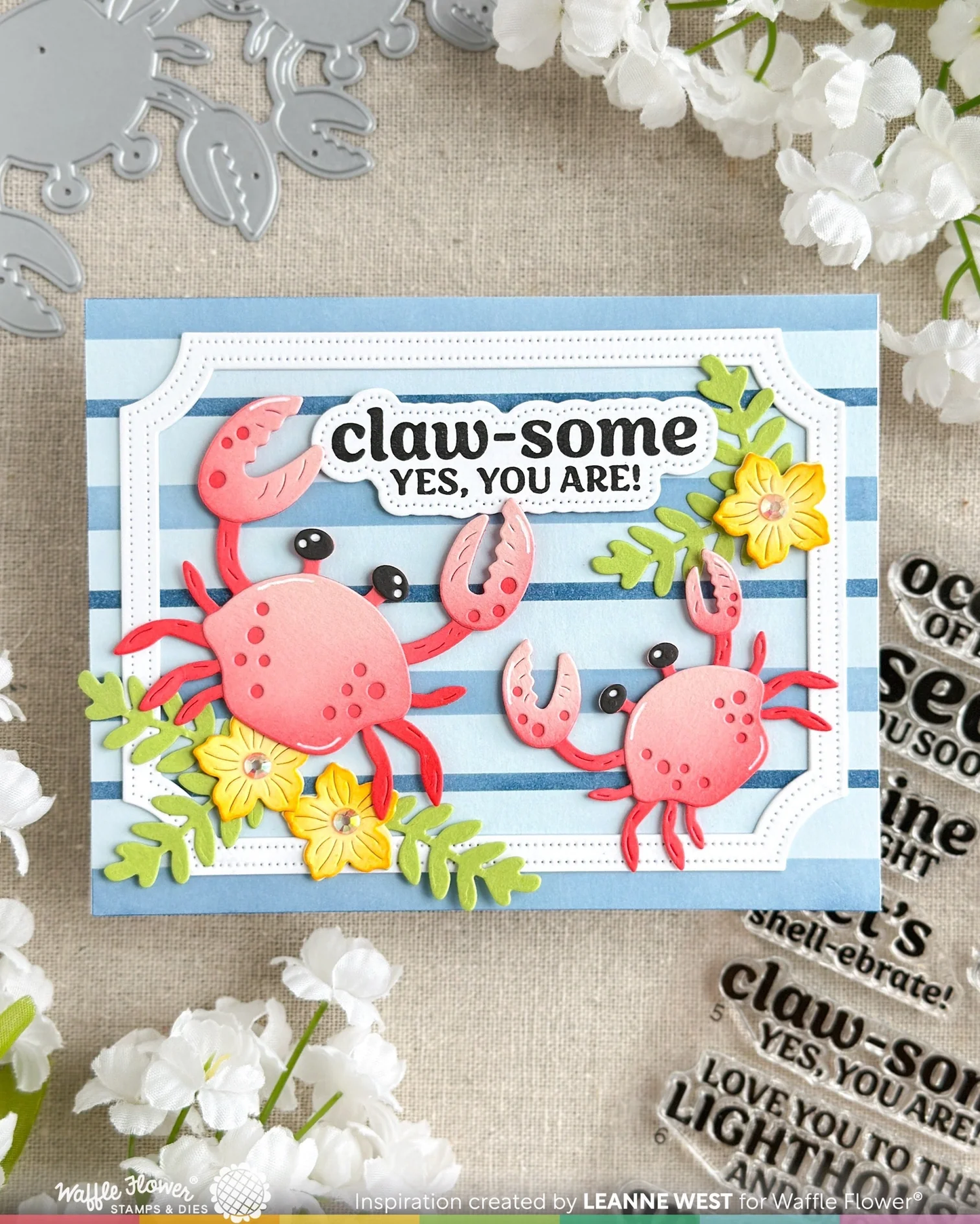 Waffle Flower - Happy Crabs Die Set