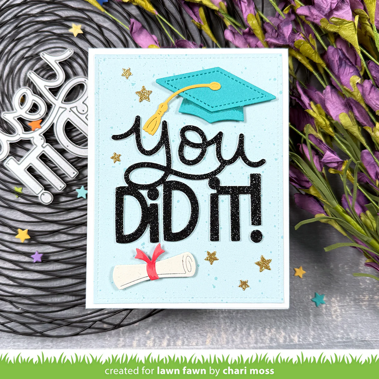 Lawn Fawn - Woodland Critter Huggers Graduation Die Set