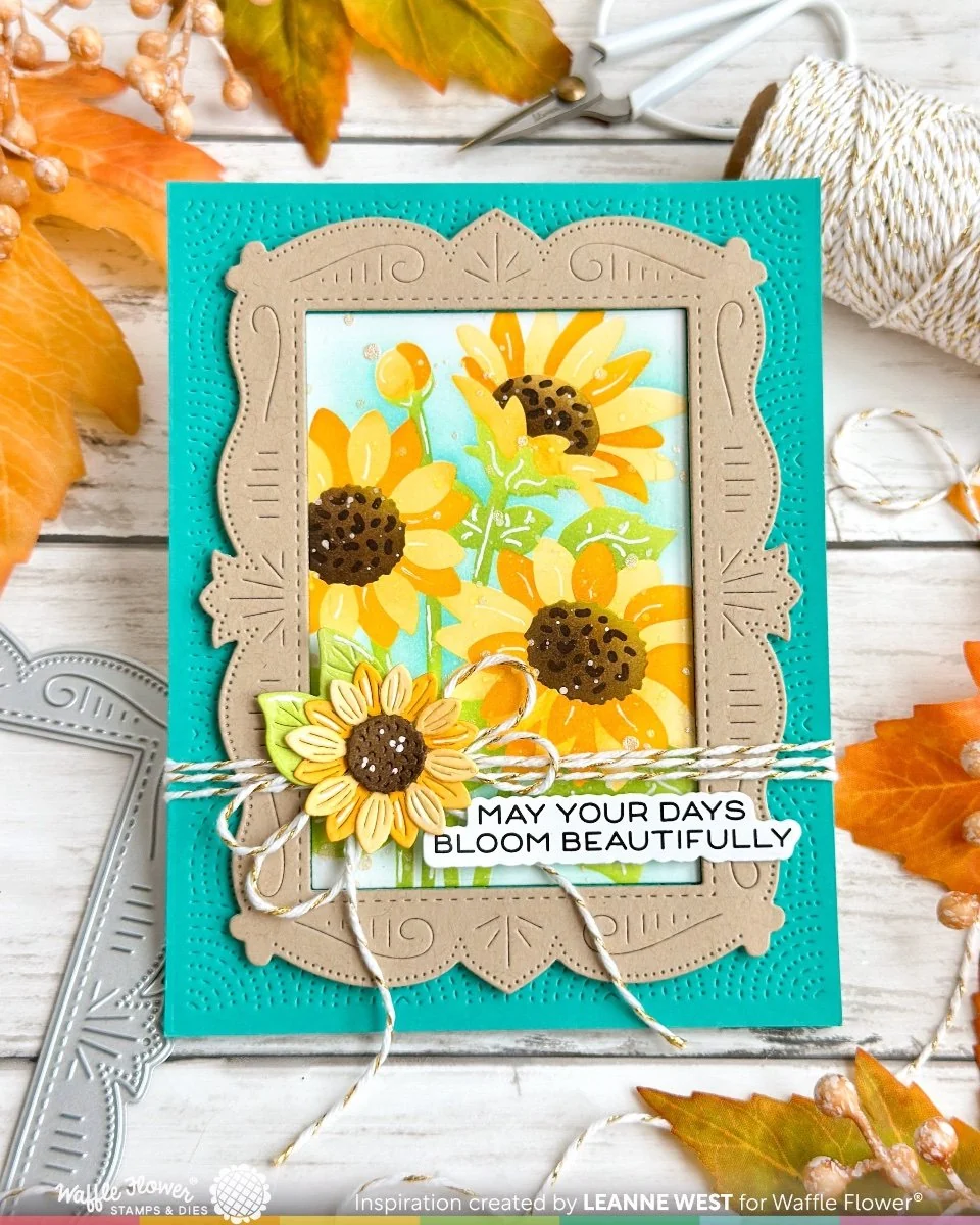 Waffle Flower - NPC - Sunflower Stencil Set