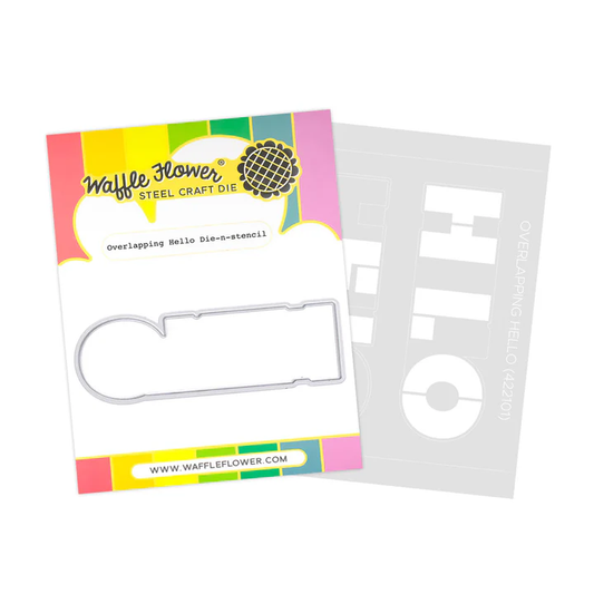 Waffle Flower - Overlapping Hello Die-n-stencil Bundle