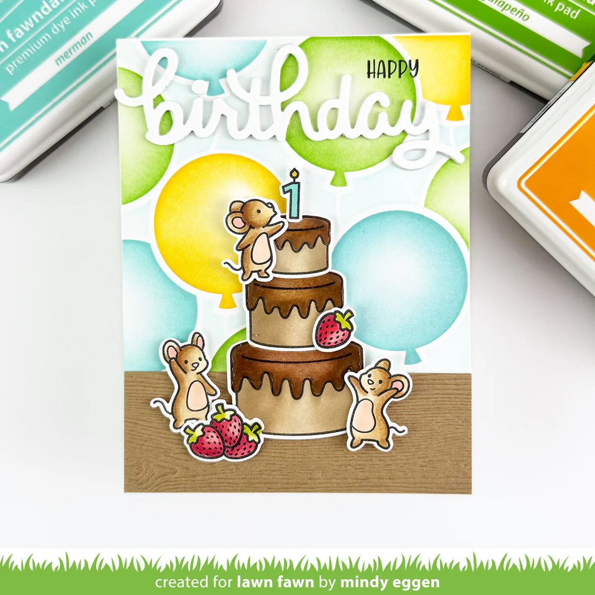 Lawn Fawn - Balloon Background Stencils