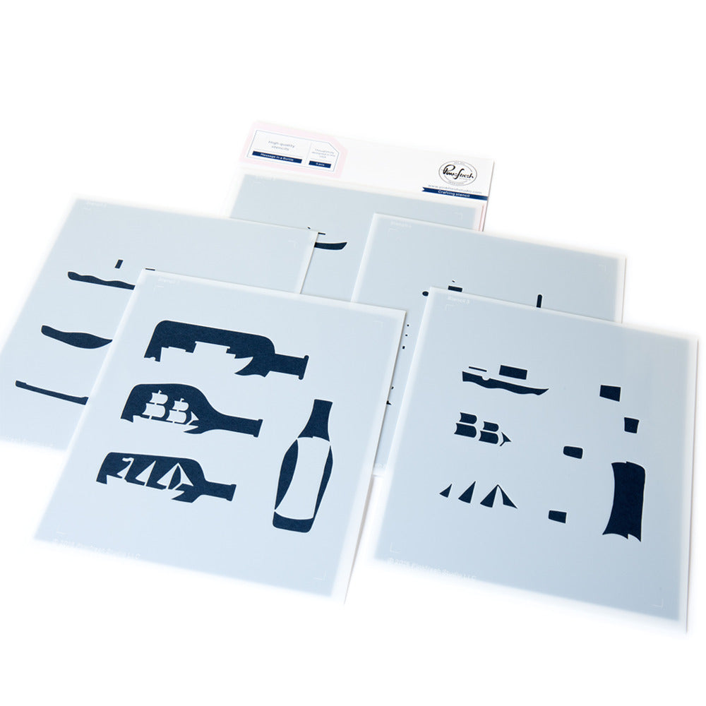 Pinkfresh - Message In a Bottle - Stamp, Die & Stencil Bundle