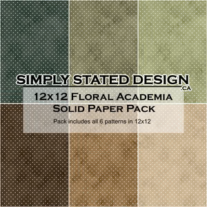 Simply Stated - Floral Academia - Solid Paper Pack