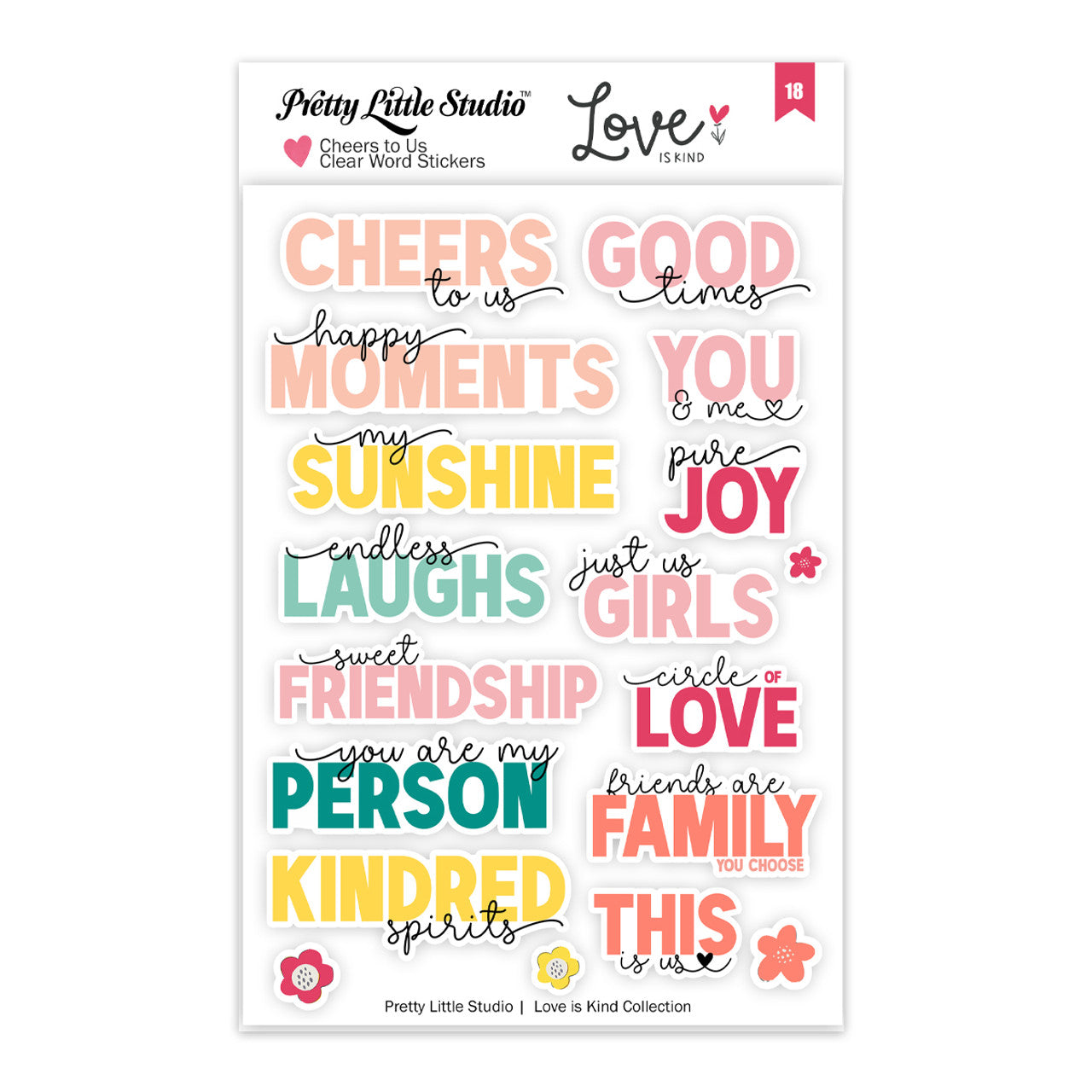 Pretty Little Studio - Love Is Kind - Cheers to Us Words Stickers