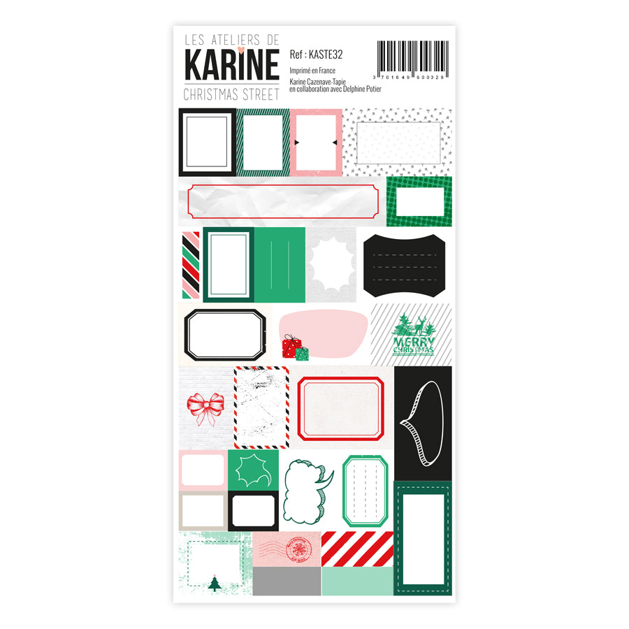 Les Ateliers de Karine - Christmas Street - Label Stickers