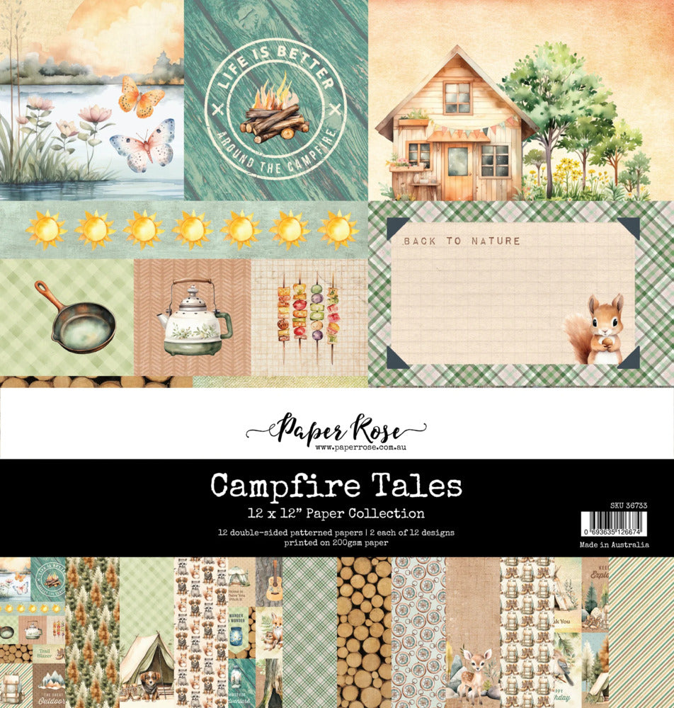 Paper Rose - Campfire Tales - 12x12 Paper Pack