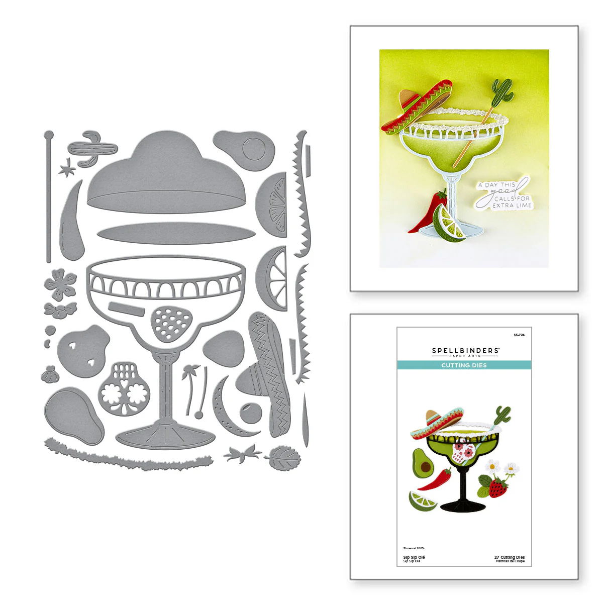 Spellbinders - Sip Sip Ole Die Set