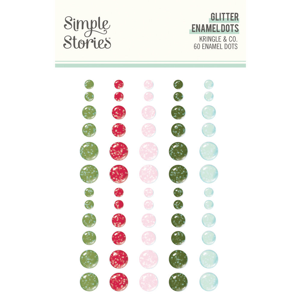 Simple Stories - Kringle & Co. - Glitter Enamel Dots