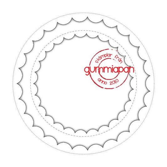Gummiapan - Scalloped Circle Die Set