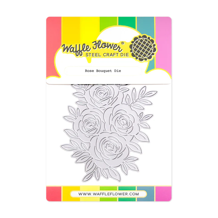 Waffle Flower - Rose Bouquet Stencil & Die Bundle