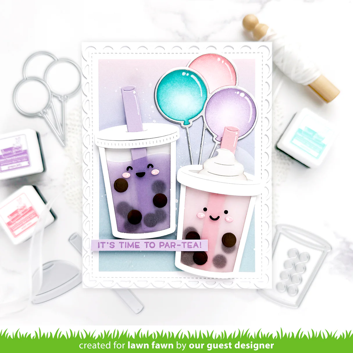 Lawn Fawn - Build-A-Drink Bubble Tea Add-On Die Set