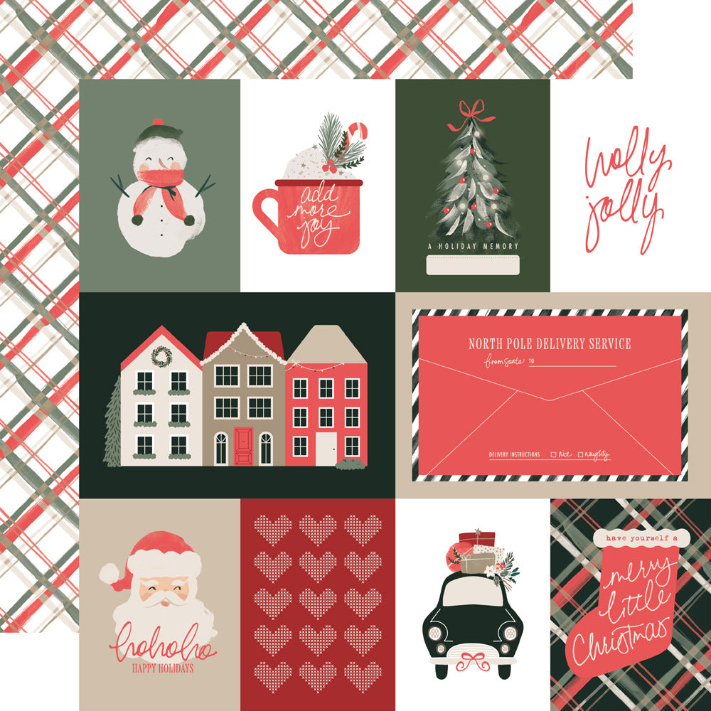 Simple Stories - Mistletoe & Holly - Cardstock: 3x4/4x6 Elements