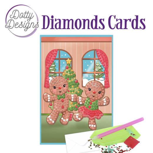 Dotty Designs - Diamond Cards - Gingerbread Dolls